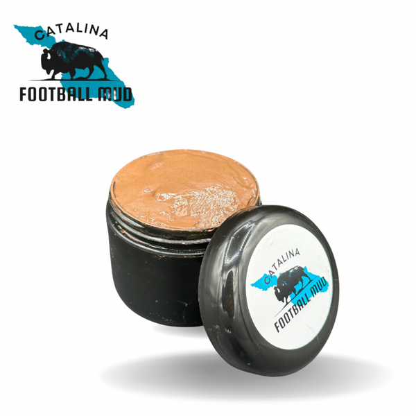 Catalina Football Mud container with black lid on a white background