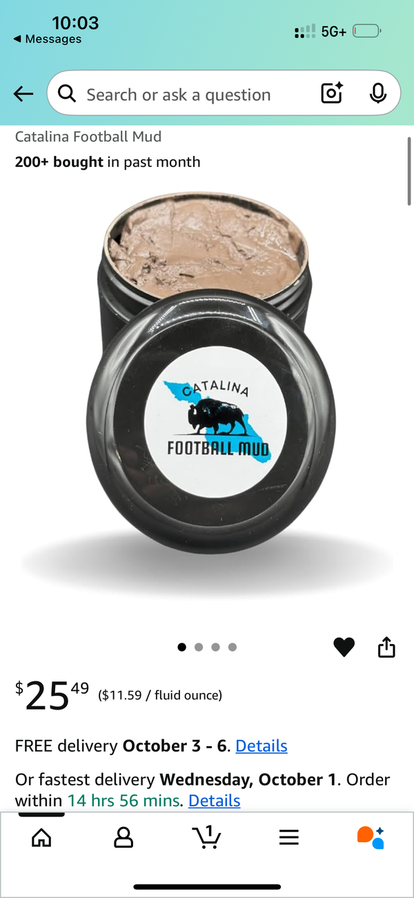 Catalina Football Mud Now On Amazon!