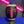 Football with pink laces on a reflective surface with neon lights Mudded and Prepped