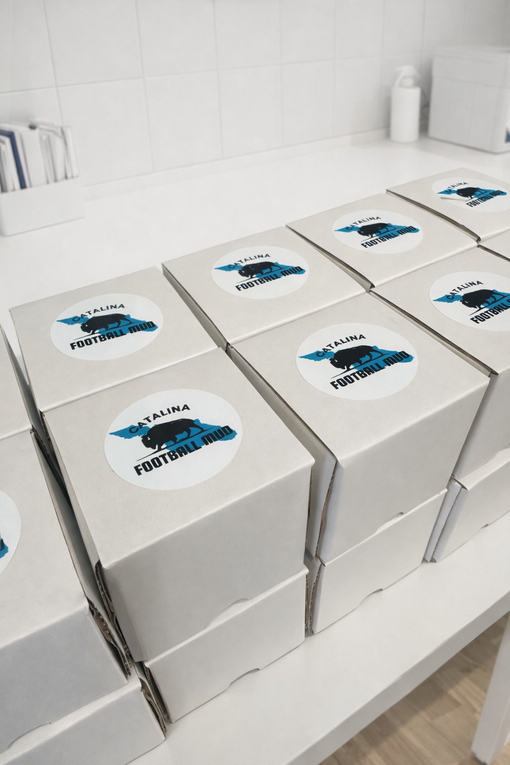 Football Mud boxes display